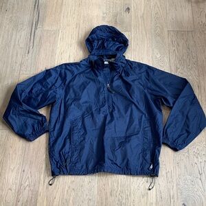 Vintage L.L. Bean Classic Men’s XL Tall Blue Nylon Pullover Windbreaker